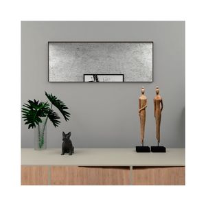 Espejo Rectangular Galena Con Marco Negro 40X105