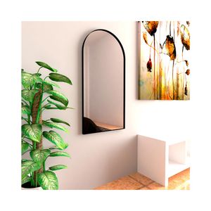 Espejo Rectangular Goliat Con Marco Negro Mate 45X90