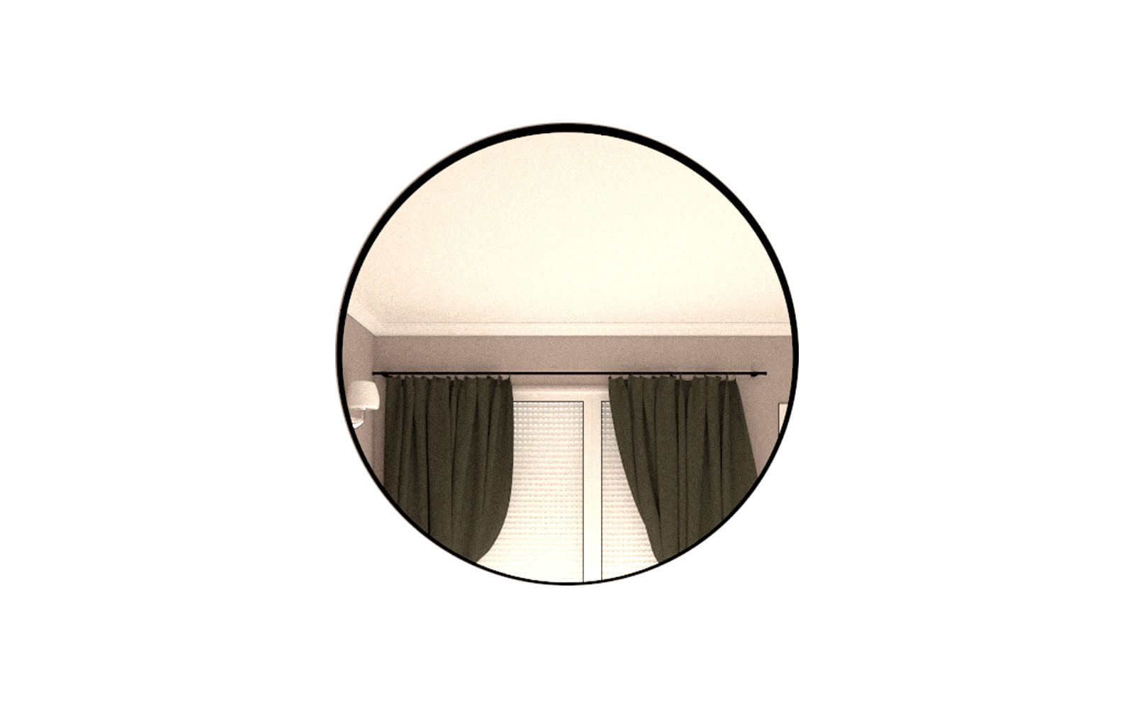 Espejos para el hogar, Espejo redondo Negro - 80x80