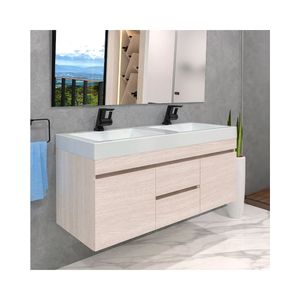 Mueble de baño Elevado Viteli Mali con Lavamanos Genova Blanco 124x48