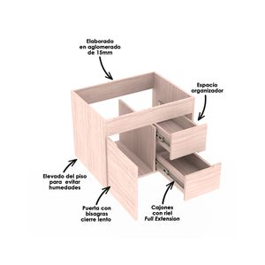 Mueble de baño Elevado Tiziano Soder Mali