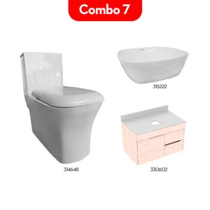 Combo de baño tirso con mueble de baño en quartzone 79x48 y lavamanos habana